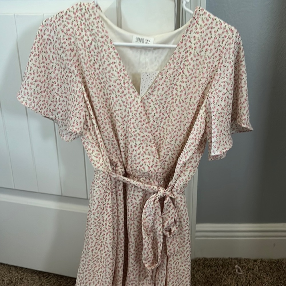 Floral Summer Tie front dress